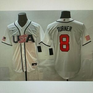 Trea Turner White Stitched Jersey💛